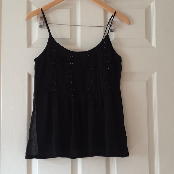 Sheer black top with lining - Picture 2 of 3
